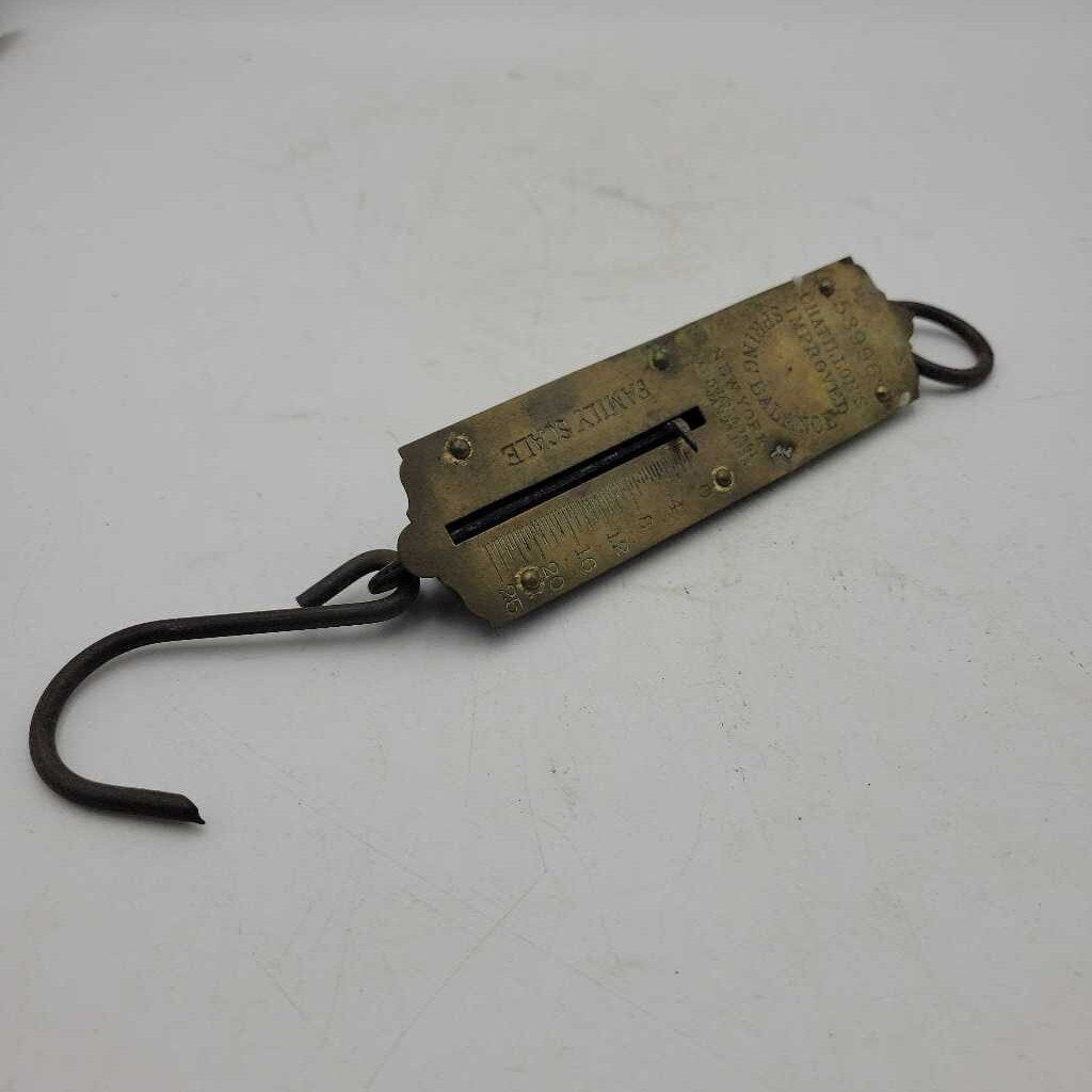 Pocket Spring Balance Scale Brass (JAS)