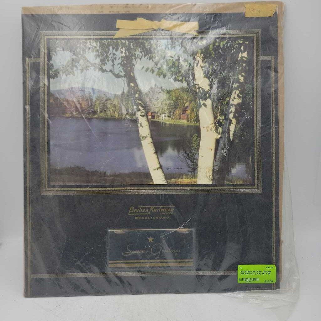 British Knitwear .Simcoe 1946 calendar (JAS)