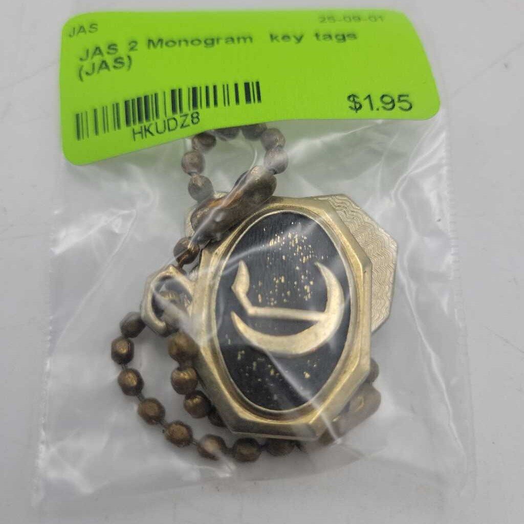 2 Monogram key tags (JAS)