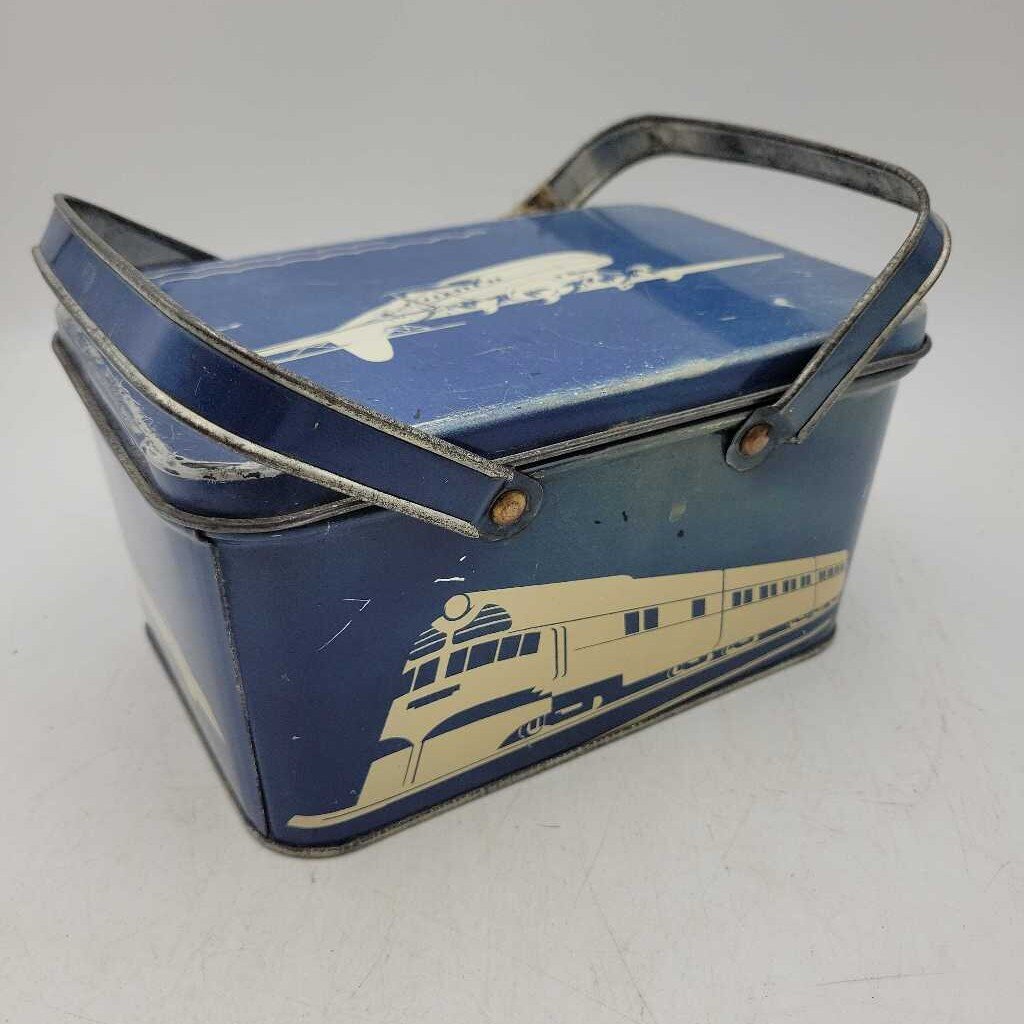 Vintage Tin Transportation Lunch pail bucket (US2)
