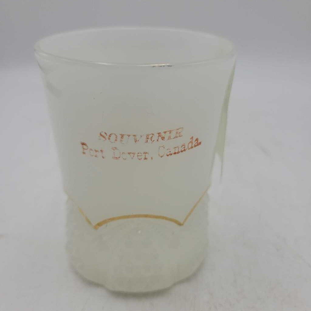 Souvenir Port Dover Canada Milk Glass Cup (JAS)