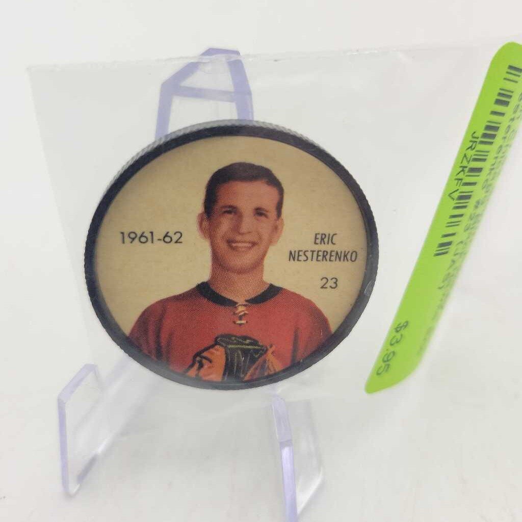 61 62 Shirriff Hockey coin Chicago Black Hawks Eric Nesterenko #23 (JAS)