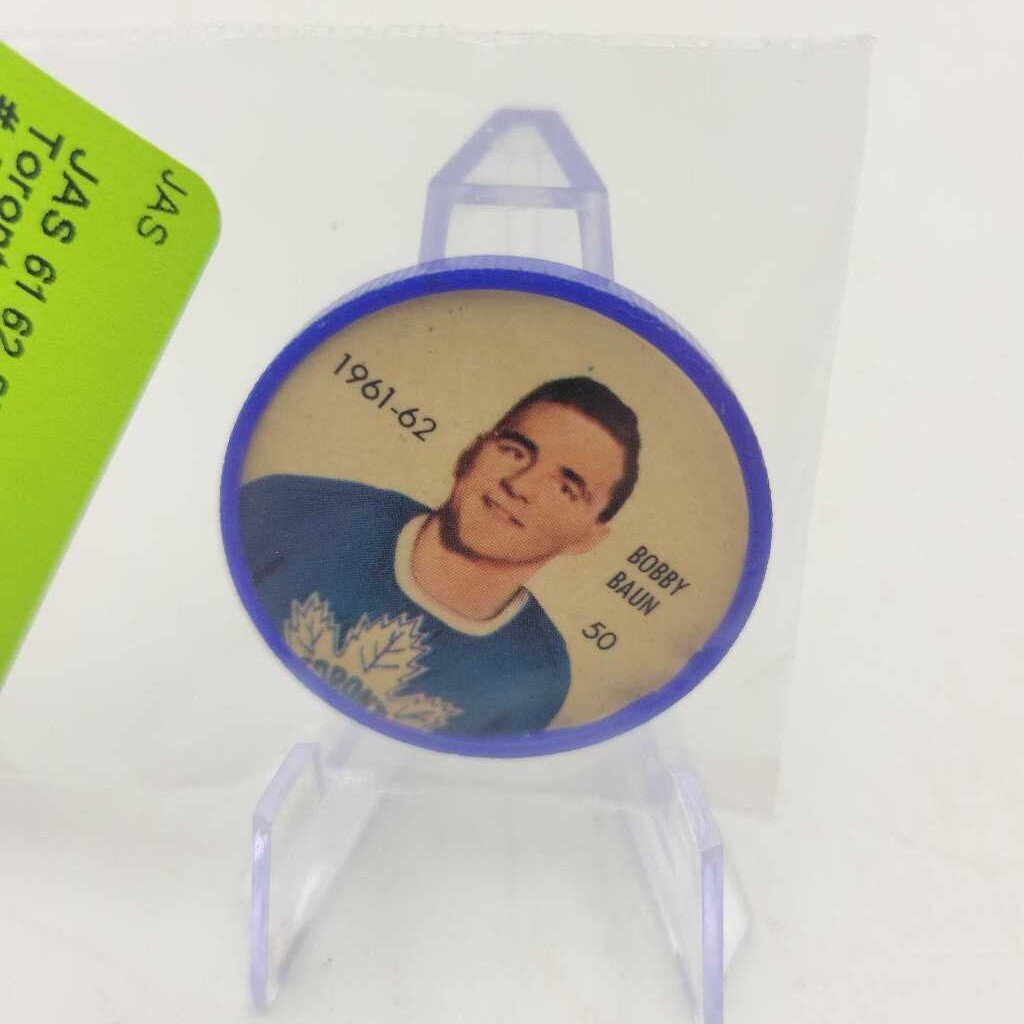 61 62 Shirriff Hockey Toronto Maple Leaf Bob Baun # 50(JAS)