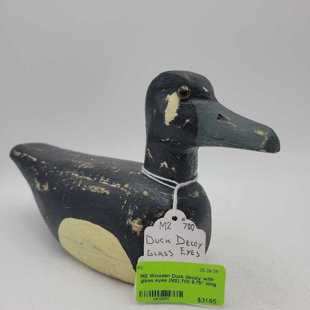 Wooden Duck decoy with glass eyes (M2) 700
