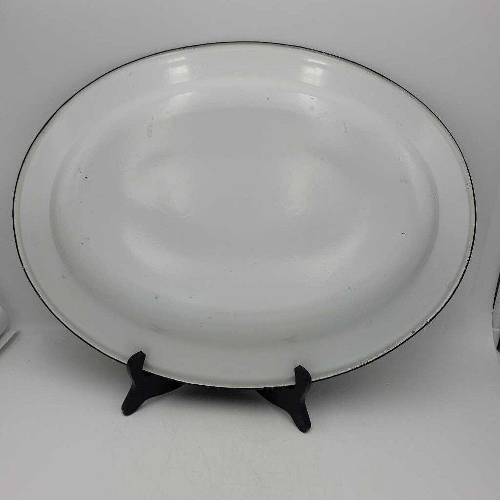 Large Enamelware Turkey Platter (TRE)