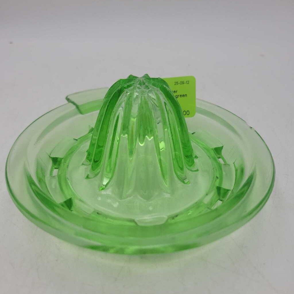 Uranium Glass Juicer reamer circa 1930 (JAS)