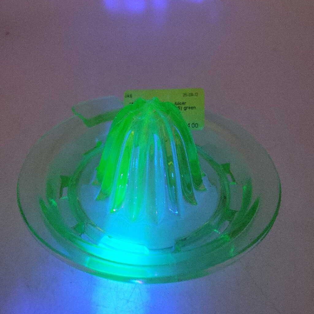 Uranium Glass Juicer reamer circa 1930 (JAS)
