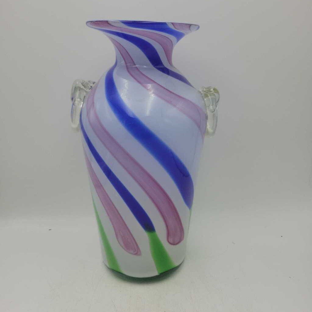 Art Glass Swirl Vase (DMG) 0055