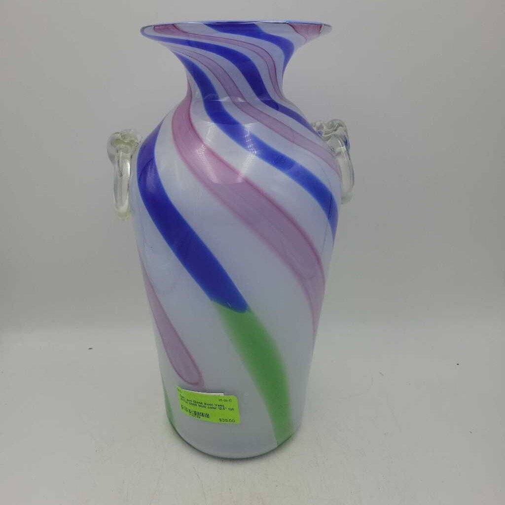 Art Glass Swirl Vase (DMG) 0055