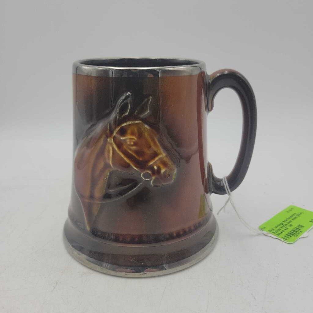 Vintage Staffordshire Sylvac Horse beer stein (RHA)