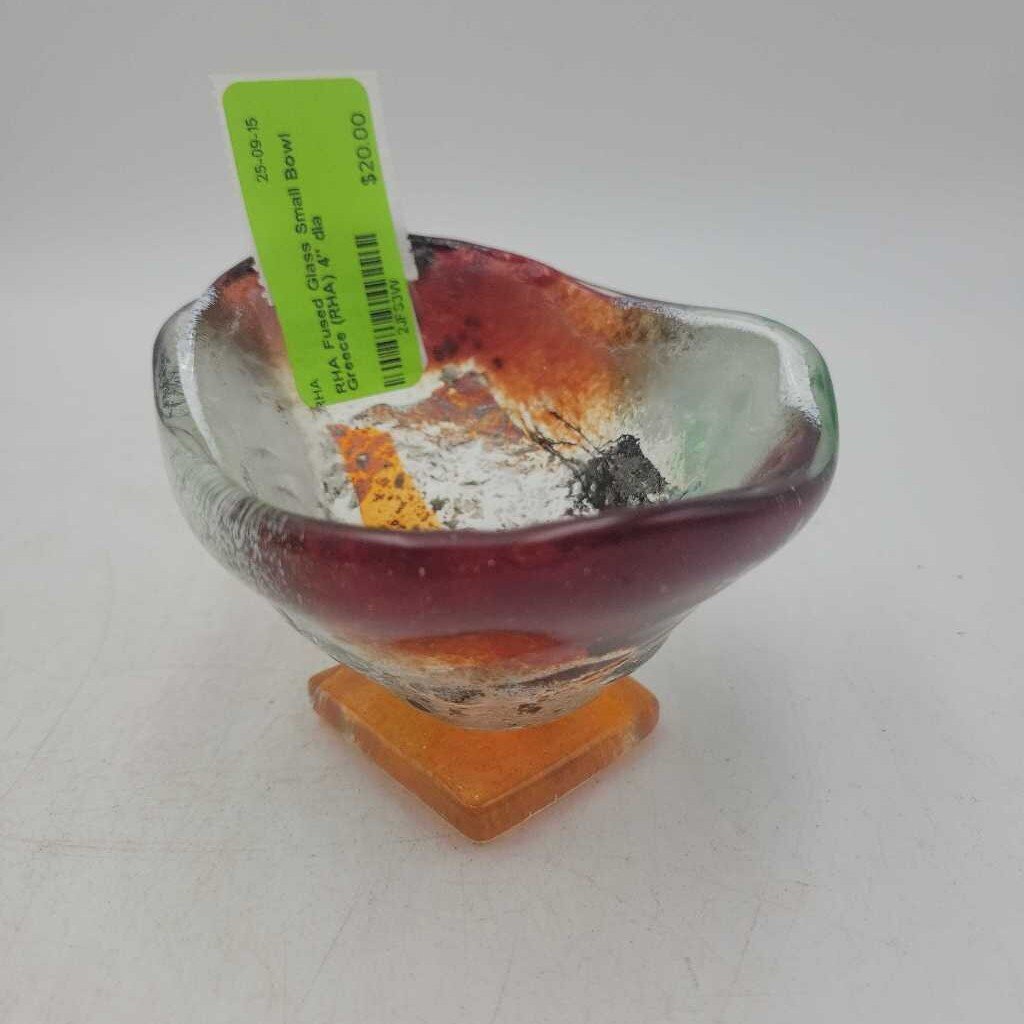 Fused Glass Small Bowl Greece (RHA)