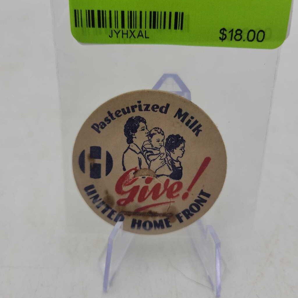 War Slogan Milk Cap NM