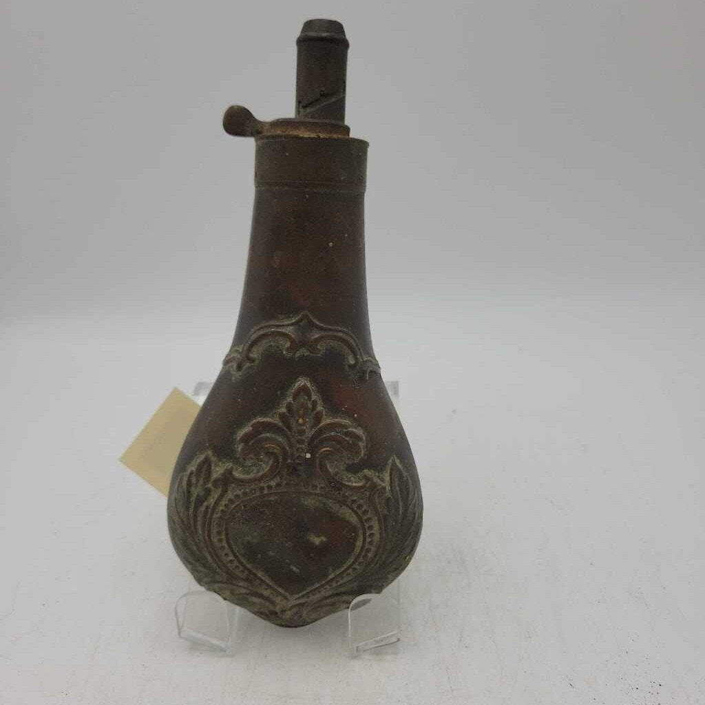 Antique Powder Flask....brass and copper (US2)