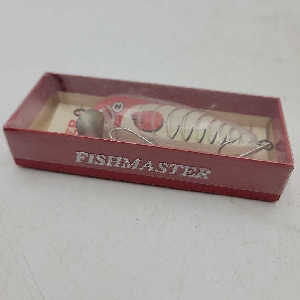 Vintage Fish Master Lure from Hearst, ON Red & White Sinker (US2)