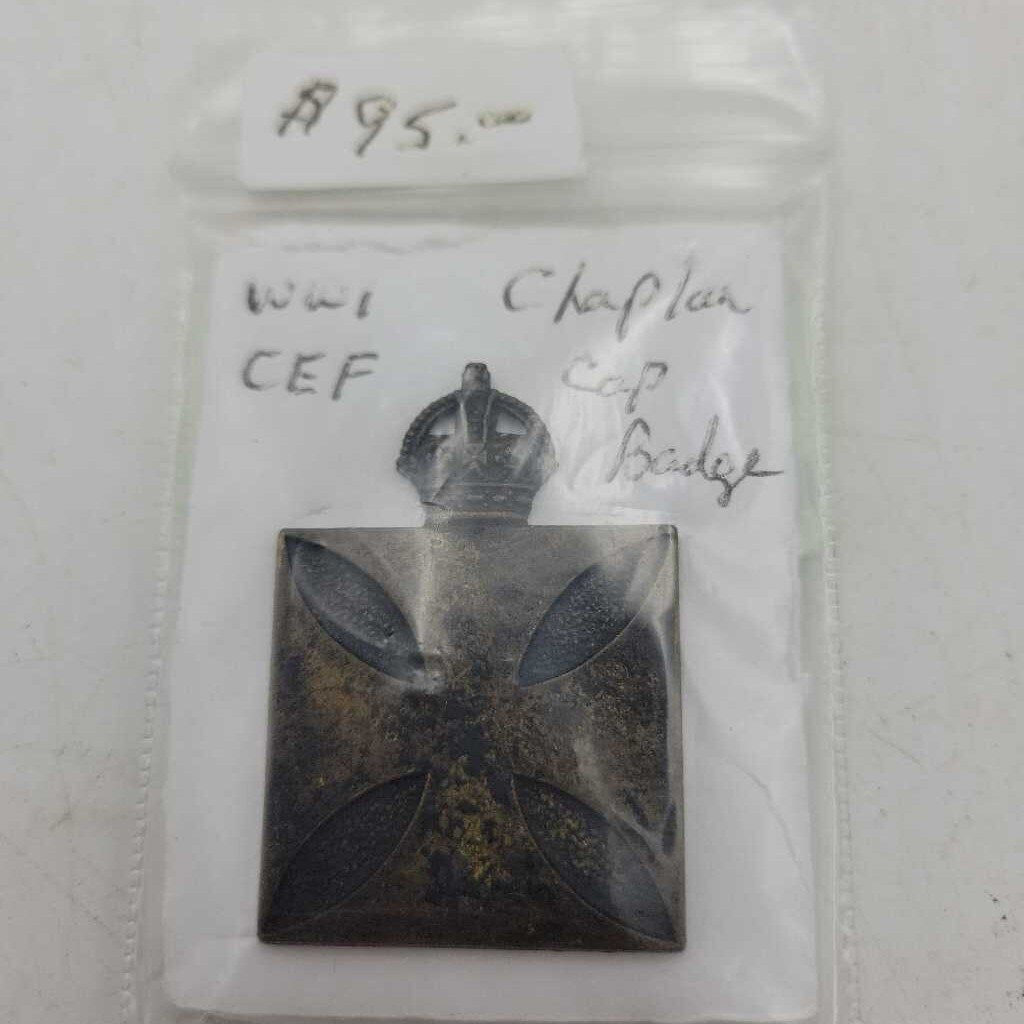 Chaplain's C.E.F. WW1 Cap Badge (JL)