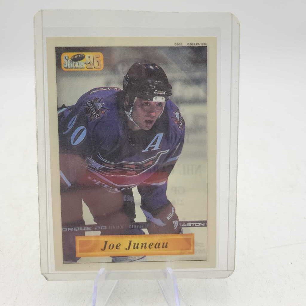 Joe Juneau 1996 Bashan Sticker Hockey card #129(JAS)