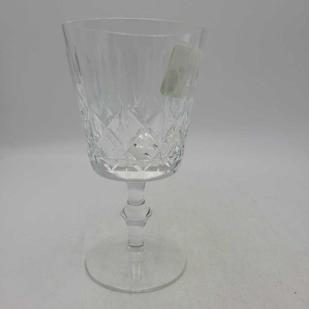 A-Cross and Olive Crystal Water Glass (YVO) (509)