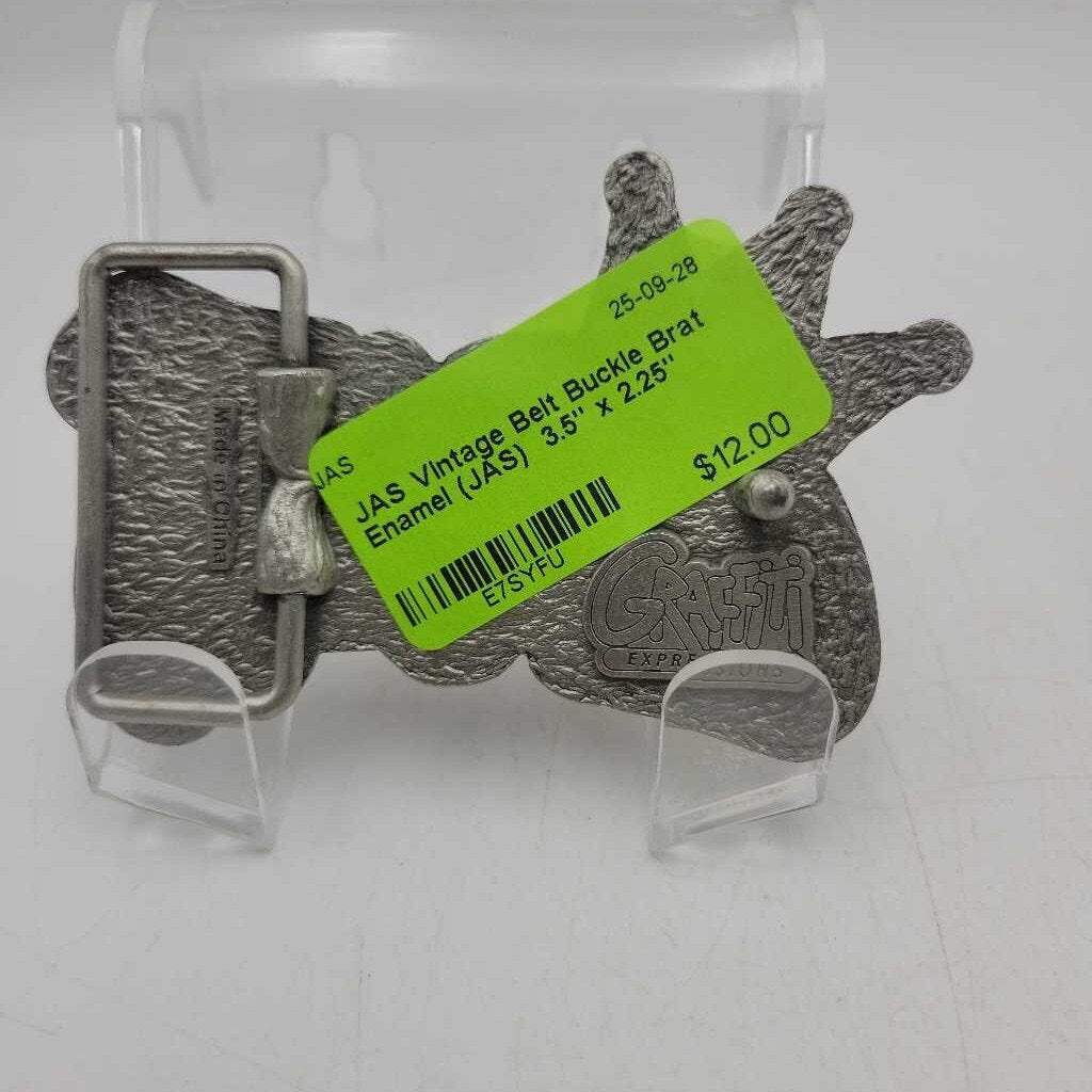 Vintage Belt Buckle Brat Enamel (JAS)