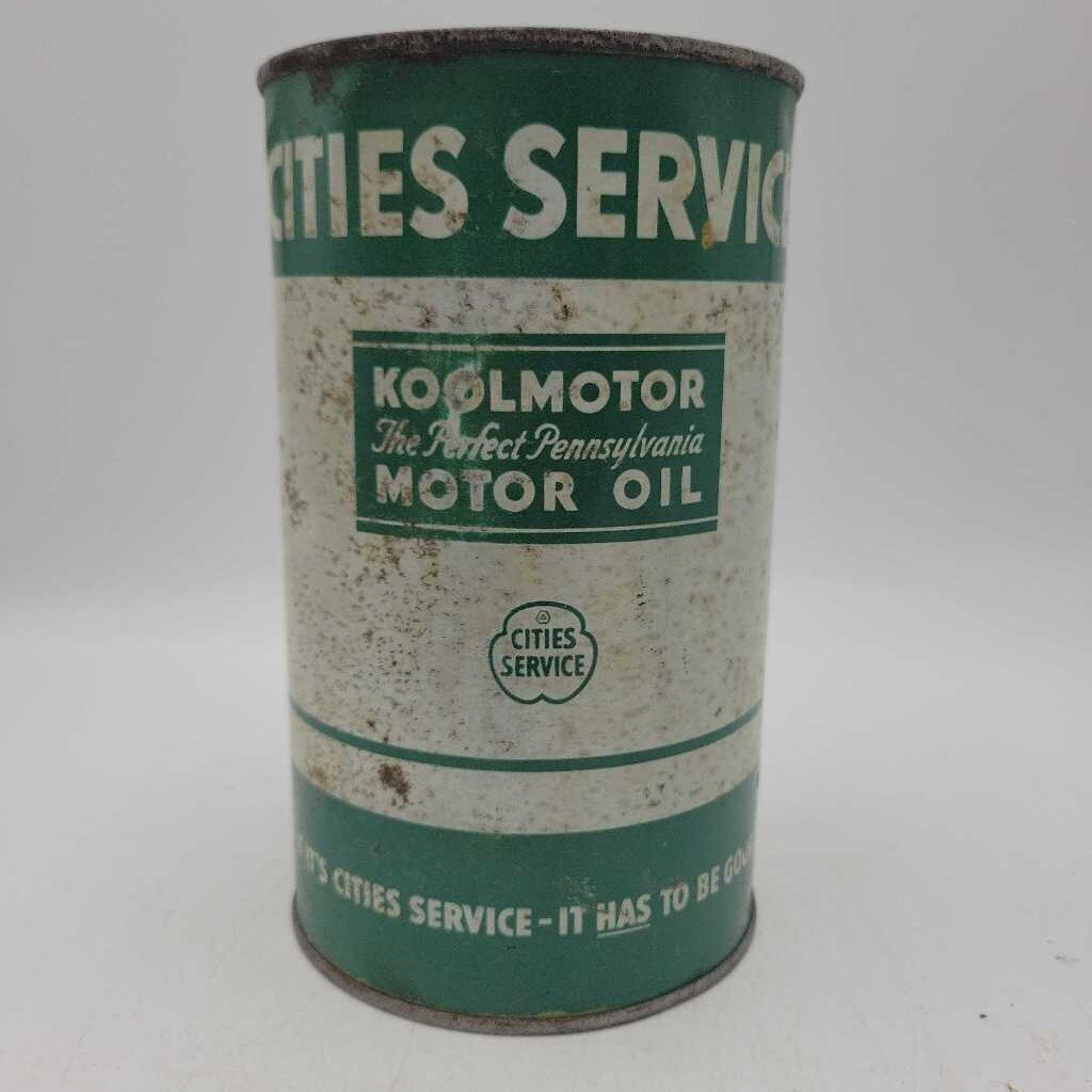 Cities Service Kool motor oil Tin Quart Can (Jef)