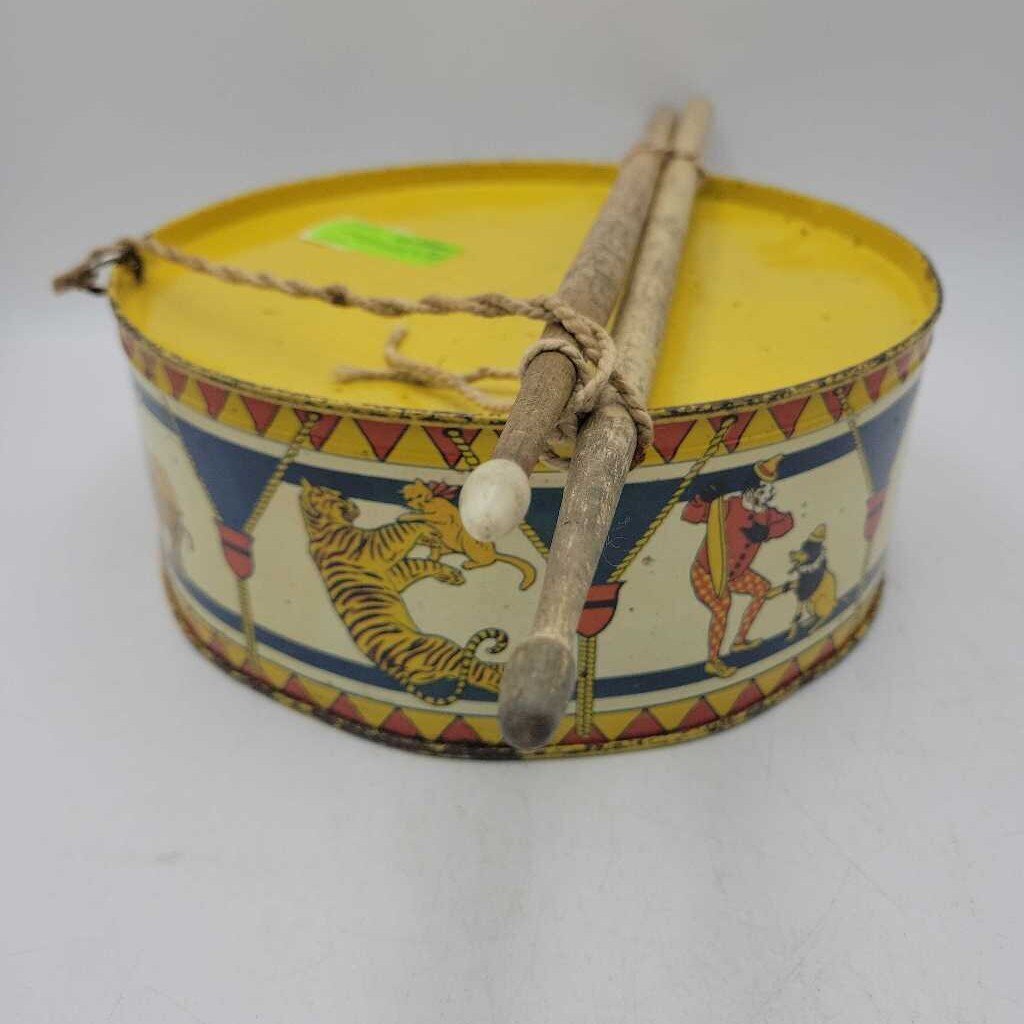 Toy Tin Drum With Sticks by GSW (JAS)