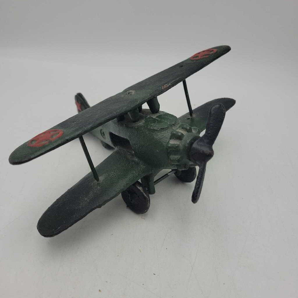 Cast Iron Military Plane Toy