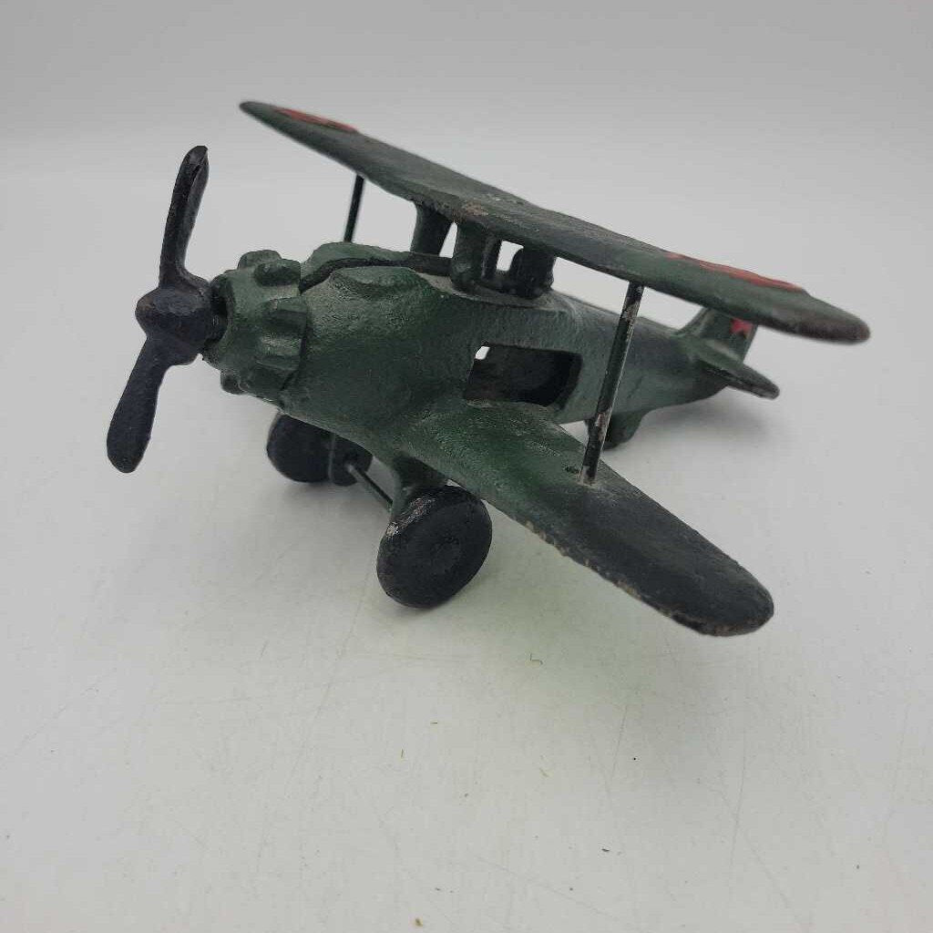 Cast Iron Military Plane Toy