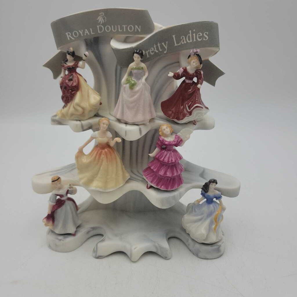Royal Doulton "Pretty Ladies" Partial set with stand (YVO) 510