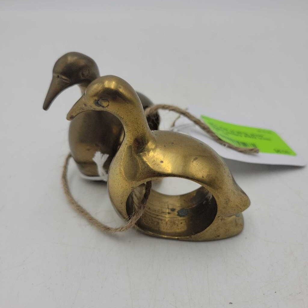 Pair of Birds, Brass Napkin Holders #1622