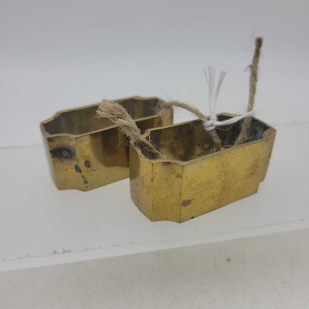 Pair of Octagon Brass, Napkin Rings (MCC) #1623