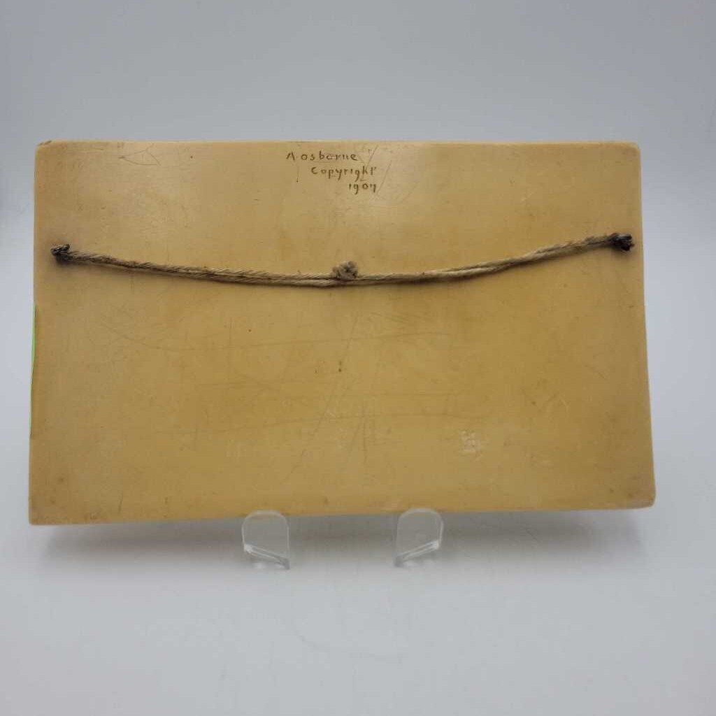 Ivorex Osborne wall plaque Burn's Cottage interior (JAS)