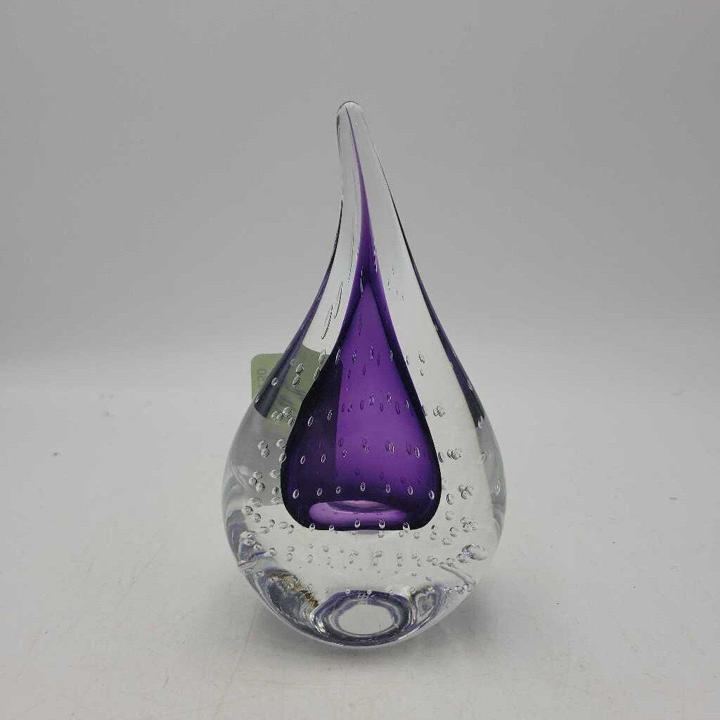 Art Glass Tear Drop Paperweight (KEN)