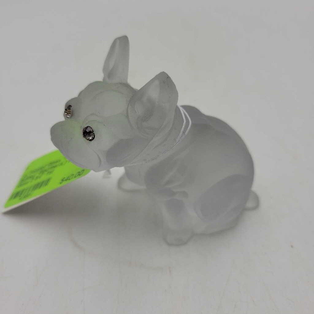 Frosted Glass "French Bulldog" Figurine(JL)