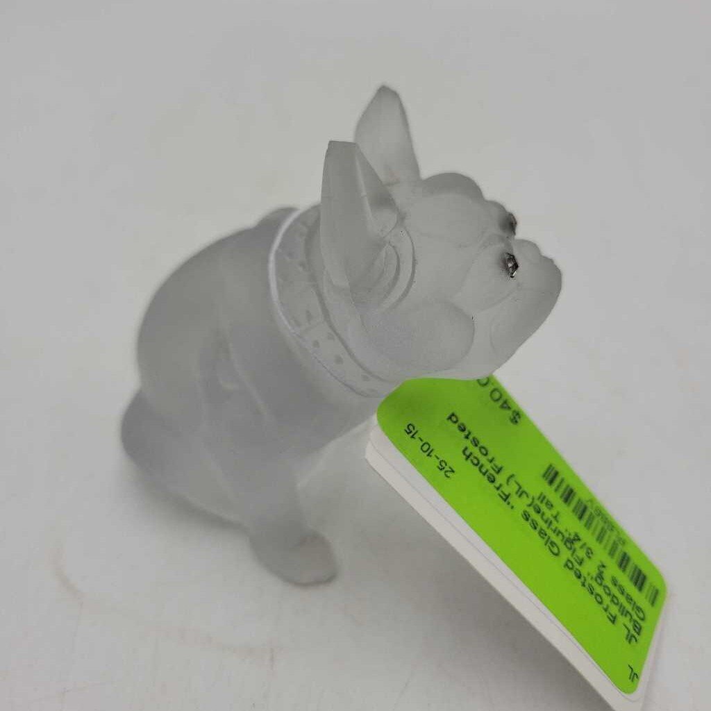 Frosted Glass "French Bulldog" Figurine(JL)