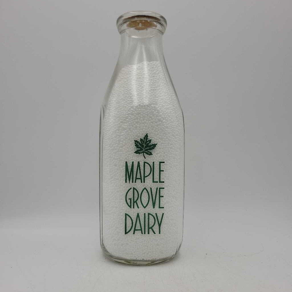 Maple Grove Dairy Quart milk bottle (JAS)