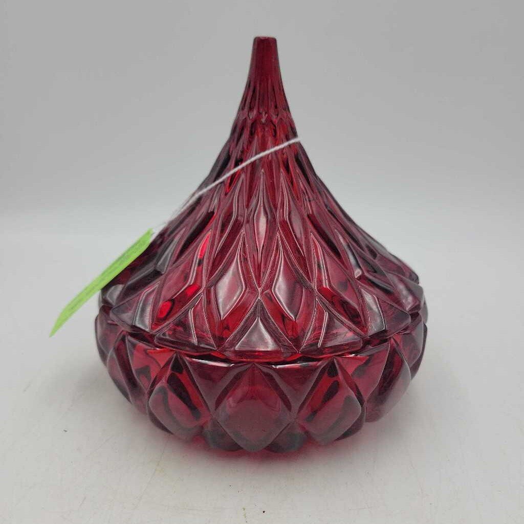 Shannon Crystal Ruby Red Glass Candy dish (RHA)