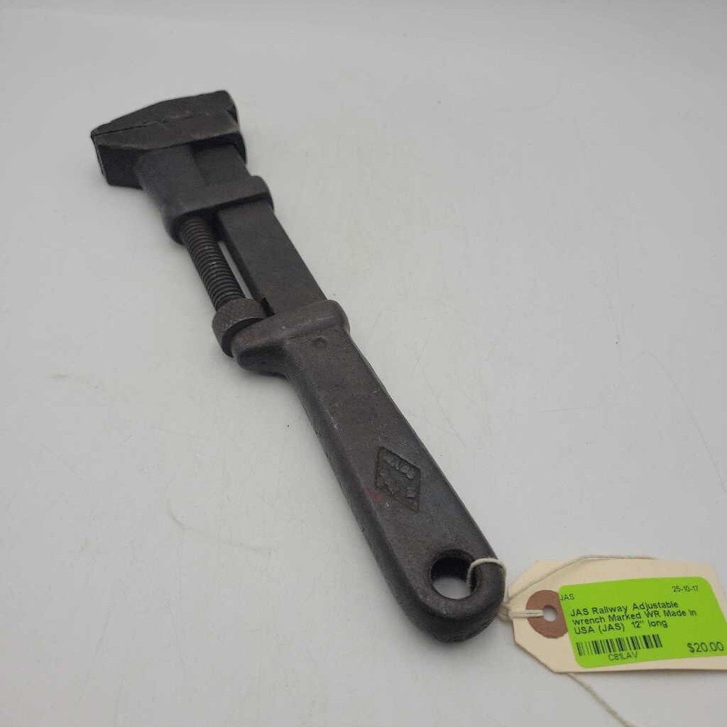 Railway Adjustable wrench Marked WR Made in USA (JAS)