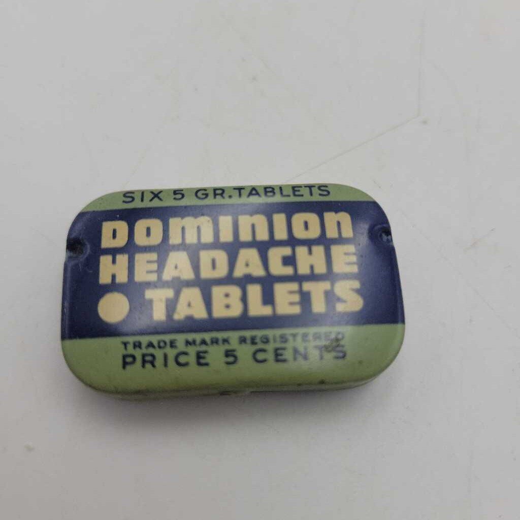 Dominion Headache tablet tin (JAS)