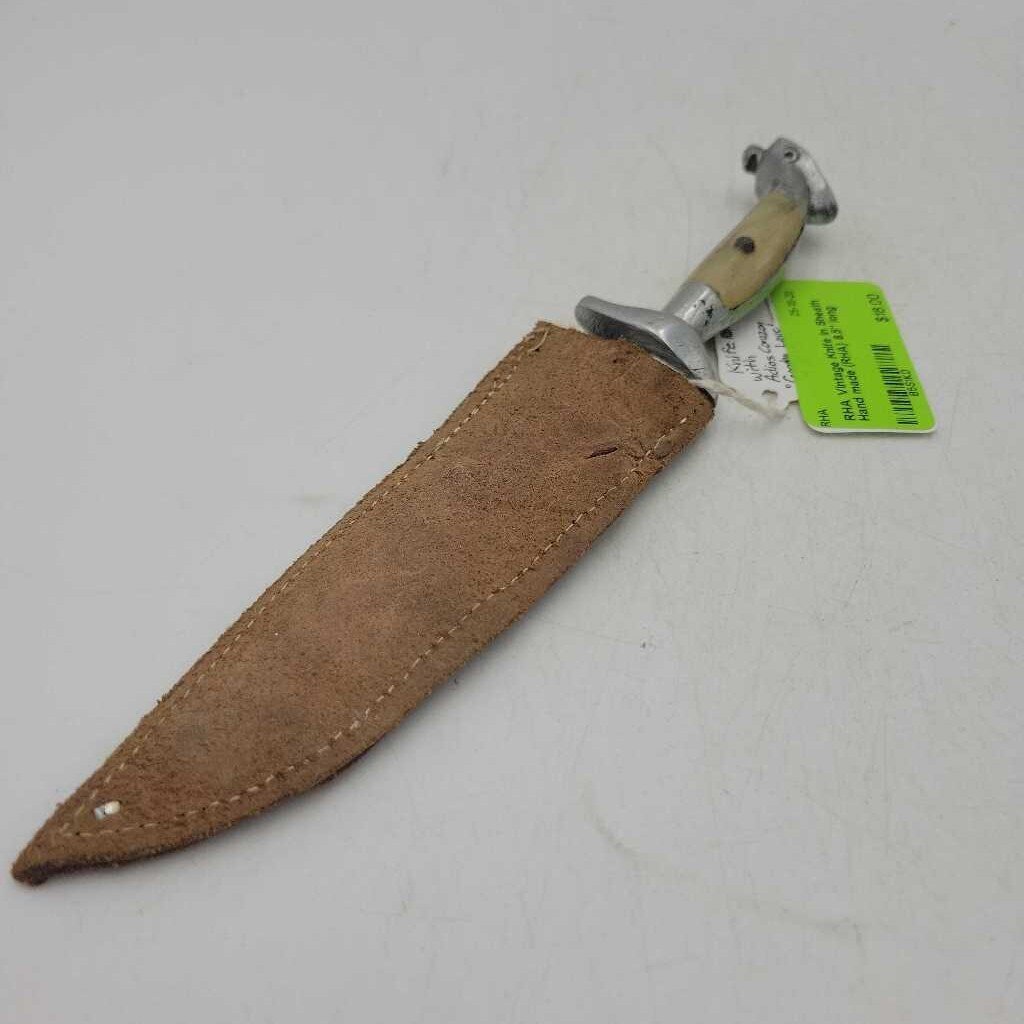 Vintage Knife in Sheath Hand made (RHA)