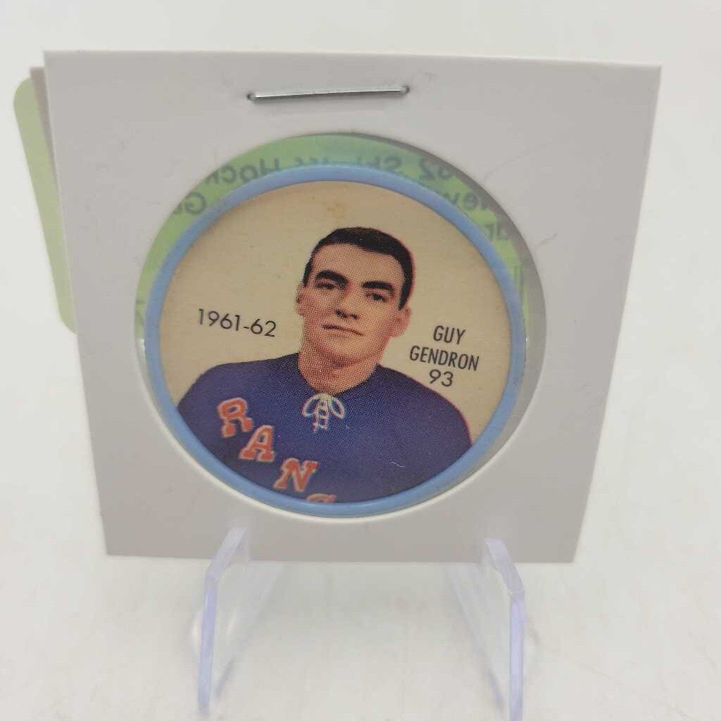 61 62 Shirriff Hockey coin New York Ranger Guy Gendron #93(JAS)