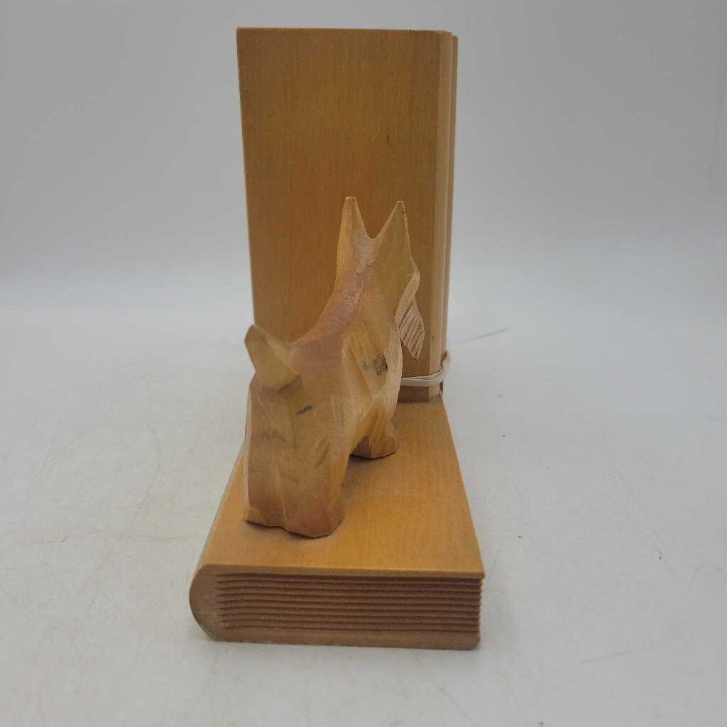 1930's Scottie Dog Wooden Bookends (RHA)