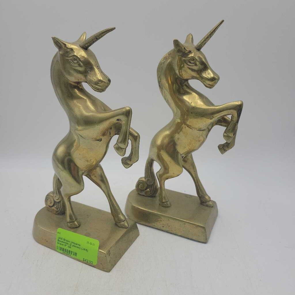 Brass Unicorns Bookends (2 pieces) (JAS)