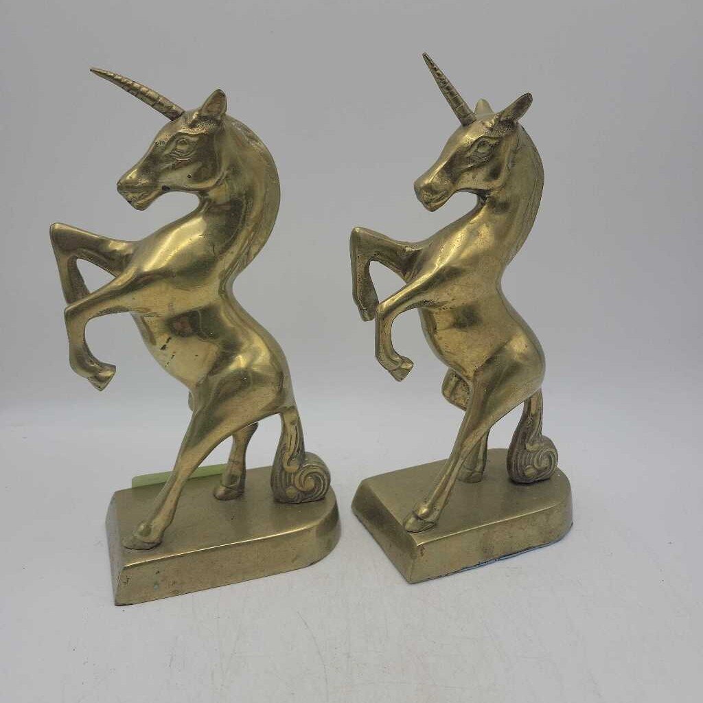 Brass Unicorns Bookends (2 pieces) (JAS)