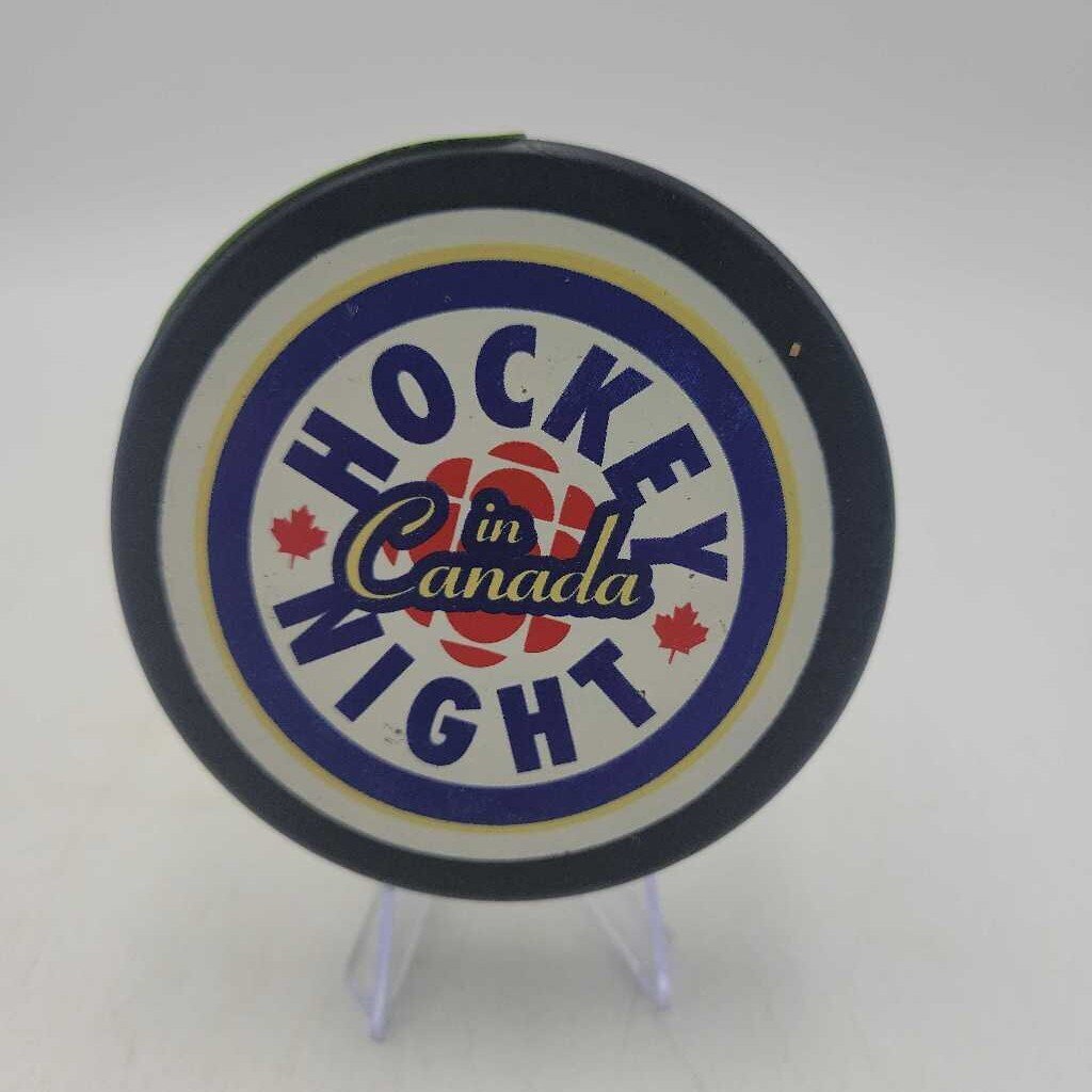 Hockey Night Pizza Hut puck (JAS)