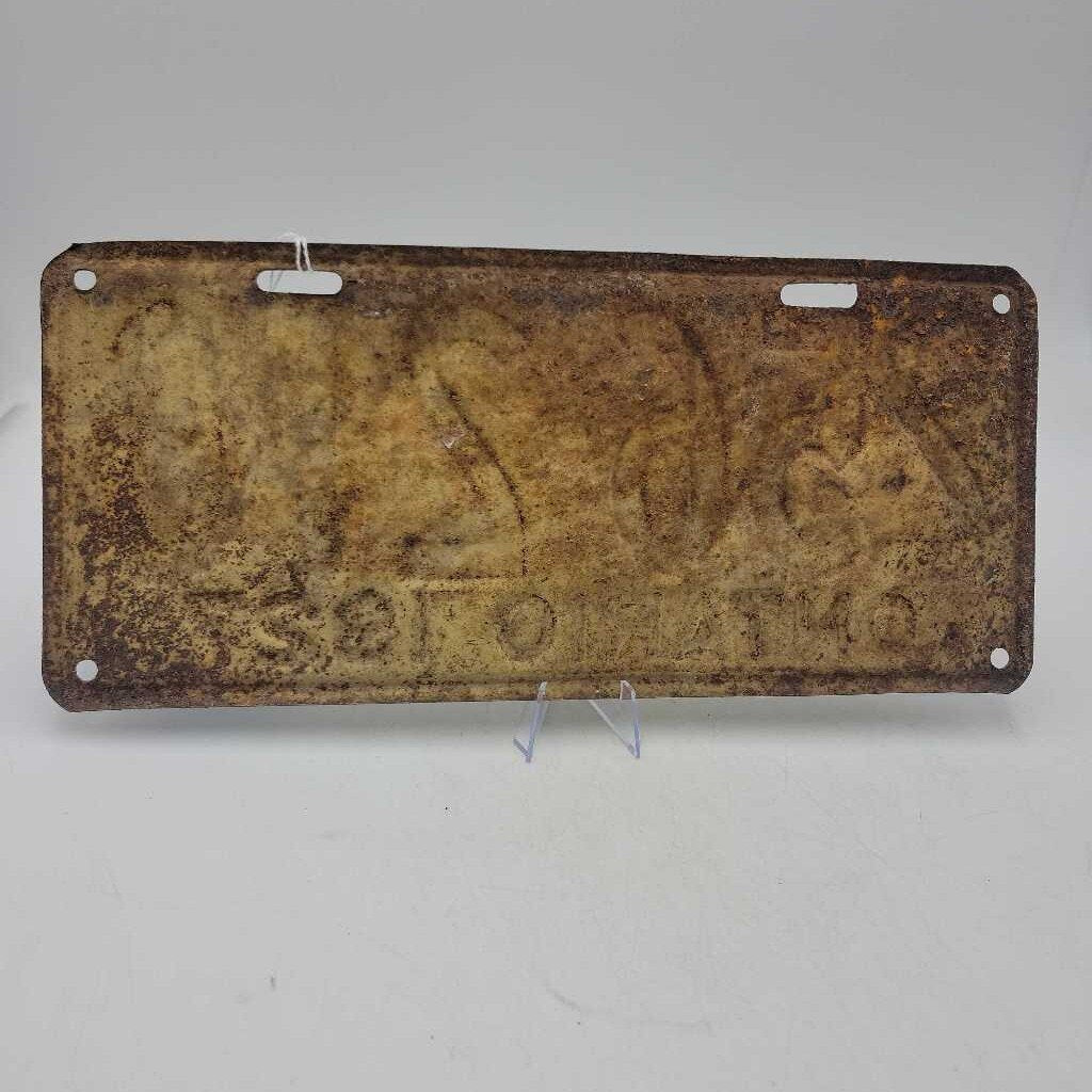 1927 License Plate (as is)