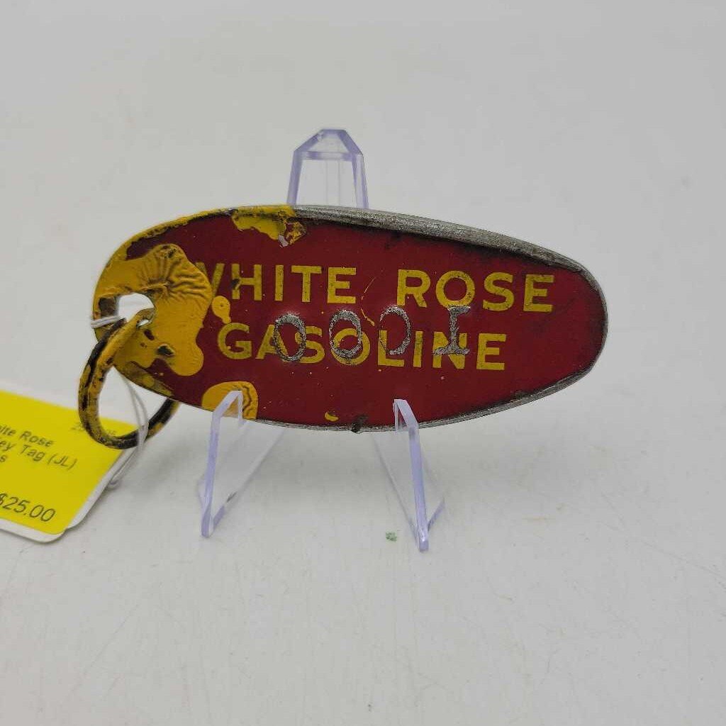 Vintage "White Rose Gasoline" Door Key Tag (JL)