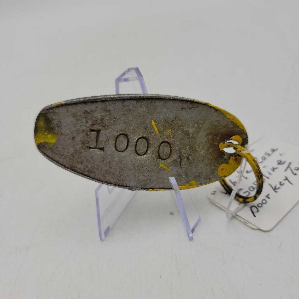 Vintage "White Rose Gasoline" Door Key Tag (JL)