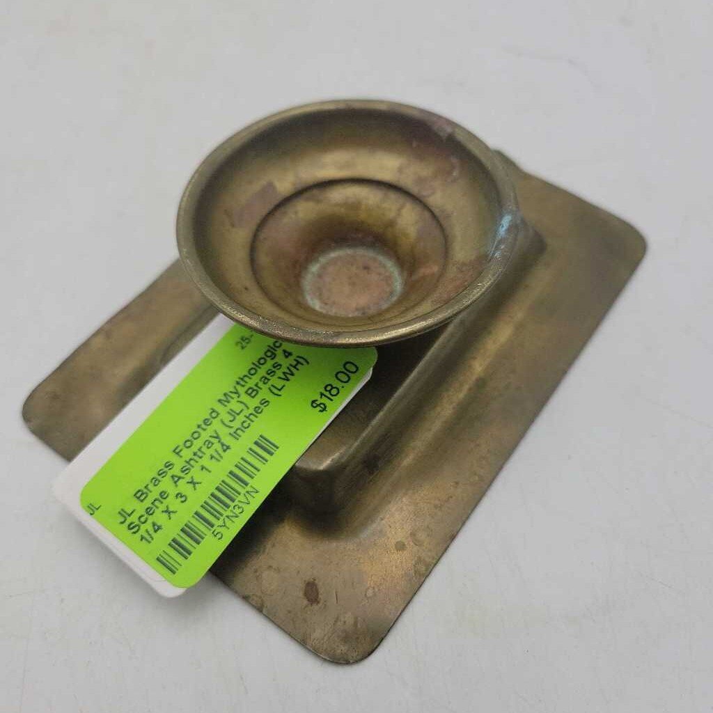 Brass Footed Mythological Scene Ashtray (JL)