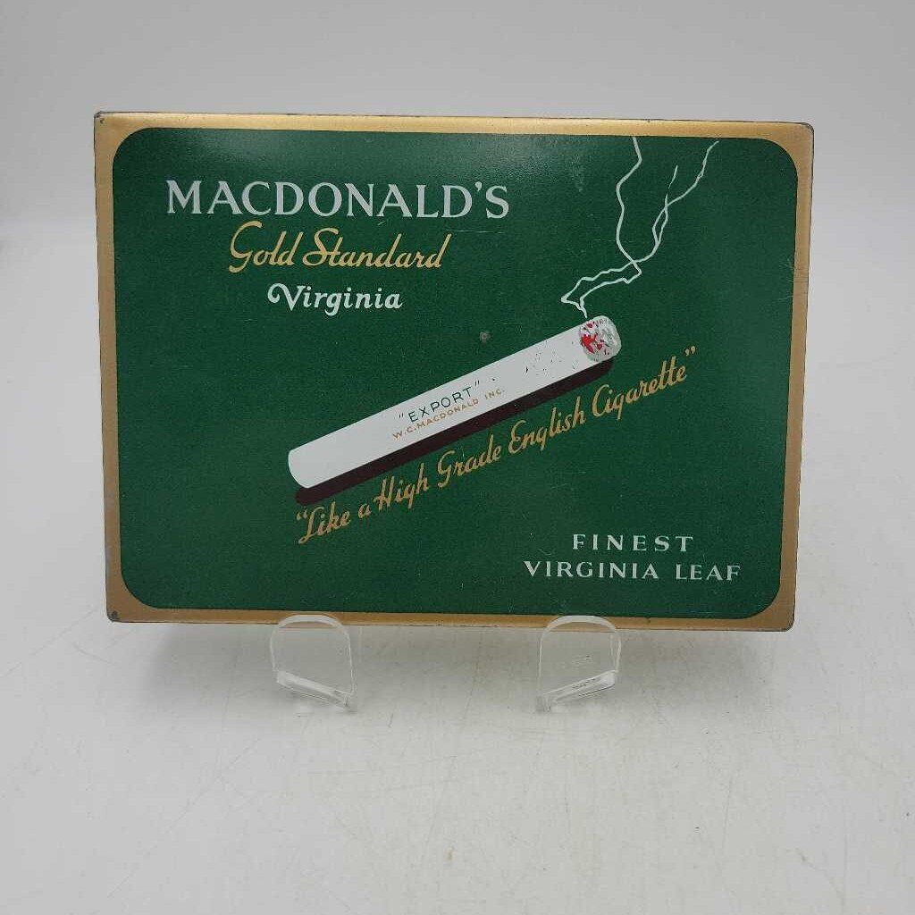 Macdonald's Gold Standard Export A Flat 50 Tobacco Tin (JAS)