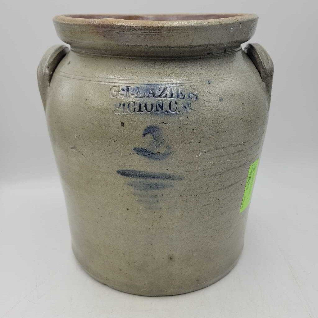 G.L. Lazier 2 Gallon Crock Picton C.W. (Jas)