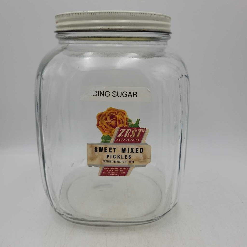 Sweet Pickles Hoosier Jar "Guelph" (YVO) (511)